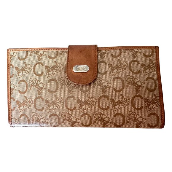 CELINE Horse Carriage C Macadam PVC Long Bifold Wallet Purse - Picture 1 of 16